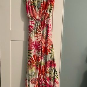 NWT SIZE L Beach Break Strapless jumpsuit cover up